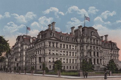 The State, War and Navy Building, Waszyngton DC (kolorowa litografia) autorstwa American School