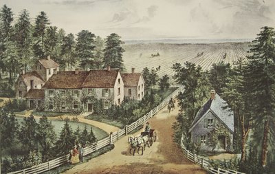 Dom Zachodniego Rolnika, wyd. 1871, Currier i Ives autorstwa American School