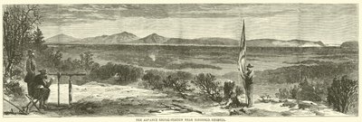 Przednia stacja sygnalizacyjna w pobliżu Ringgold w stanie Georgia, maj 1864 r. autorstwa American School