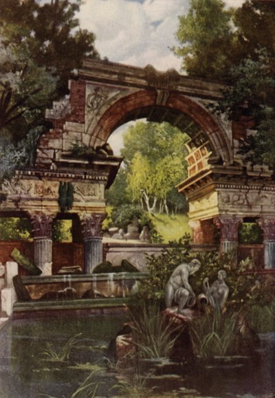 Ogrody Schonbrunn (kolor lito) autorstwa American School