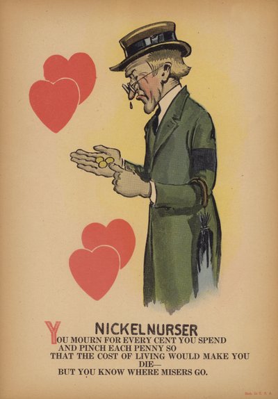 The Nickelnurser (kolorowa litografia) autorstwa American School