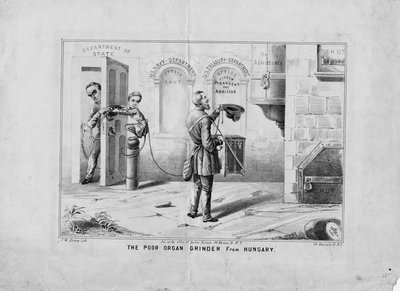 Biedny kataryniarz z Węgier, wyd. T W Strong, Nowy Jork, ok.1852 autorstwa American School