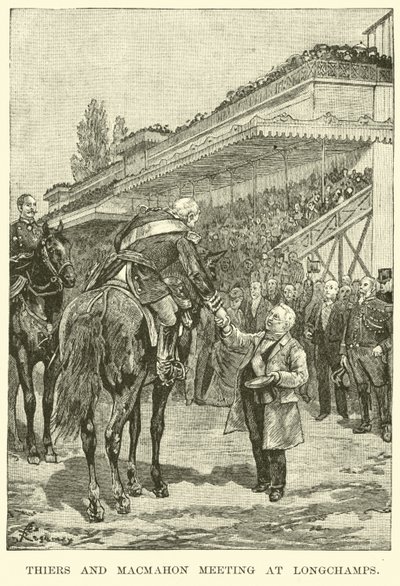 Thiers i Macmahon spotykają się w Longchamps autorstwa American School