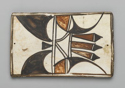 Płytka wykonana w Mesa w Arizonie przez lud Hopi (glina i poślizg) autorstwa American School
