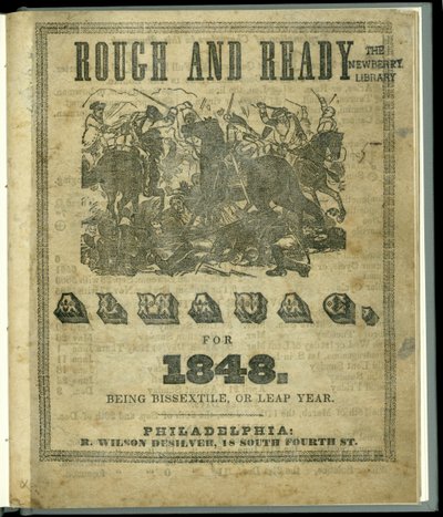 Strona tytułowa almanachu Rough and Ready z 1848 r., wydana w 1847 r. (druk) autorstwa American School