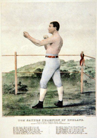 Tom Sayers, z grafiki Currier & Ives (kolor lito) autorstwa American School