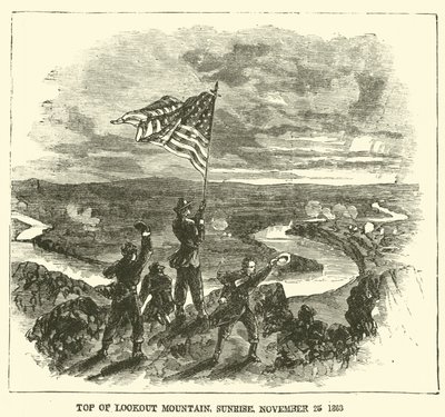 Szczyt góry widokowej, wschód słońca, 25 listopada 1863, listopad 1863 autorstwa American School