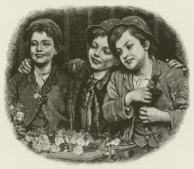 Trudni klienci, z obrazu J G Brown autorstwa American School