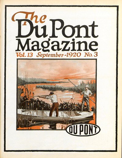 Trapshooting, przednia okładka magazynu DuPont, wrzesień 1920 autorstwa American School