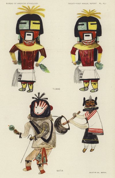 Tumae, Matia (kolorowa litografia) autorstwa American School