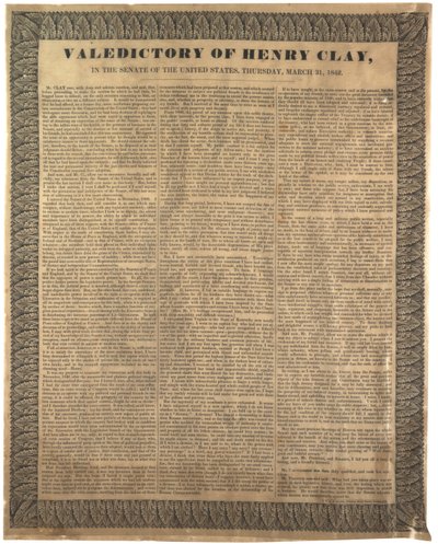 Pożegnanie Henry’ego Claya w Senacie Stanów Zjednoczonych, 31 marca 1842 r. autorstwa American School
