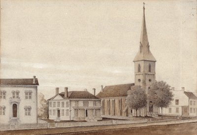 Widok Petersburga w stanie Wirginia (akwarela na papierze) autorstwa American School