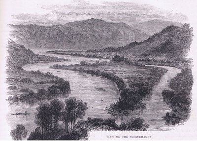 Widok na Susquehanna, ilustracja z pubu Cassell