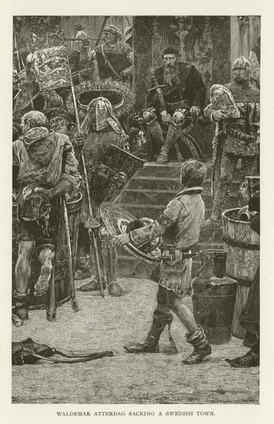 Waldemar Atterdag złupi szwedzkie miasto autorstwa American School