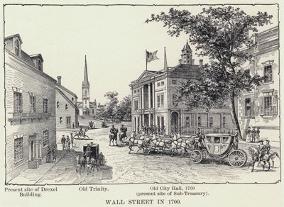 Wall Street w 1700 roku (lito) autorstwa American School