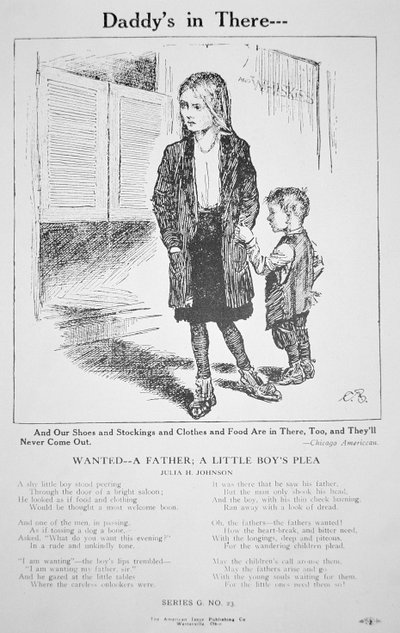 „Poszukiwany... Ojciec, Prośba małego chłopca”, ok. 1915 (rycina) autorstwa American School