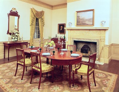 Jadalnia White Hall, niedaleko Charleston South Carolina, 1818 r. autorstwa American School
