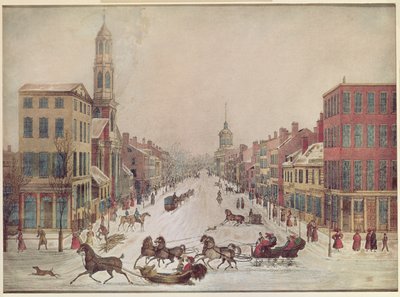 Zima na Wall Street, 1834 autorstwa American School