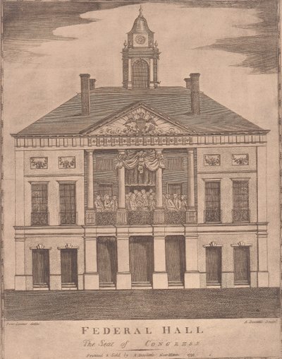 Sala Federalna, siedziba Kongresu autorstwa Amos Doolittle