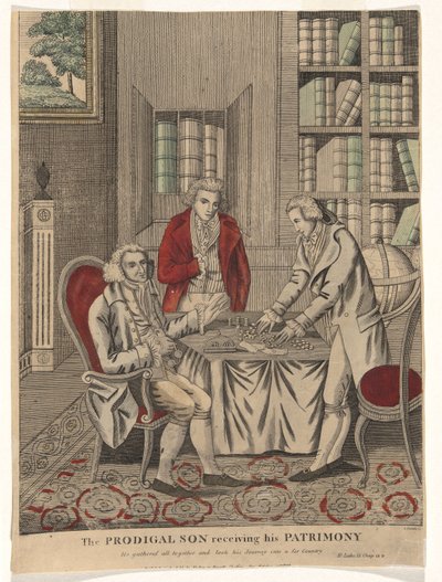 The Prodigal Son receiving his Patrimony (He gathered all together and took his Journey into a far Country - St. Luke 15 Chap 13v)   1334449   pl       polish Successfully Translated  Original: Pavia Translat: Pavia 1269011 pl polish Successfully Translate autorstwa Amos Doolittle