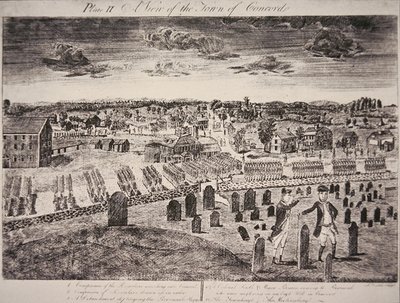 Widok na miasto Concord autorstwa Amos Doolittle