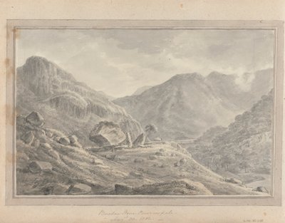 Vistas na Inglaterra, Escócia e País de Gales: Bowder Stone Borrowdale, 30 de agosto de 1802 polonês autorstwa Amos Green