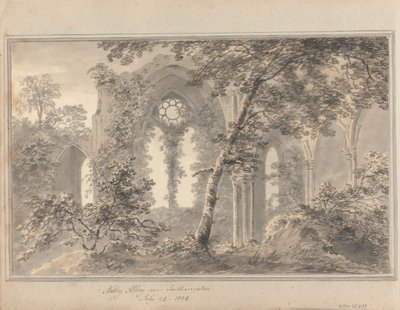 Widoki w Anglii, Szkocji i Walii: Opactwo Netley niedaleko Southampton, 24 lipca 1804 autorstwa Amos Green