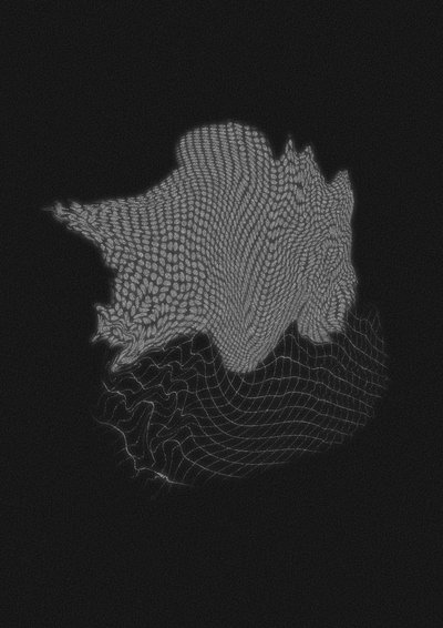 Abstrakcyjna falista siatka autorstwa Amy Louise Baker