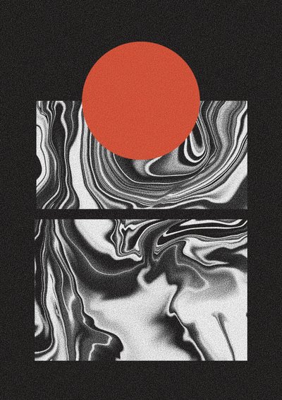 Czerwone Słońce – Marmurowy Strumień autorstwa Amy Louise Baker