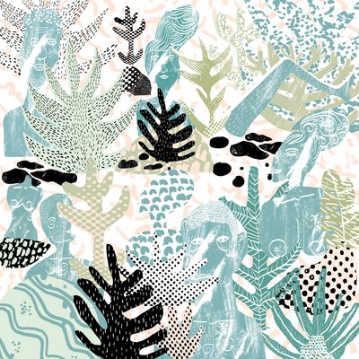 Undergrowth, 2015 (kolaż cyfrowy) autorstwa Amy Louise Evans
