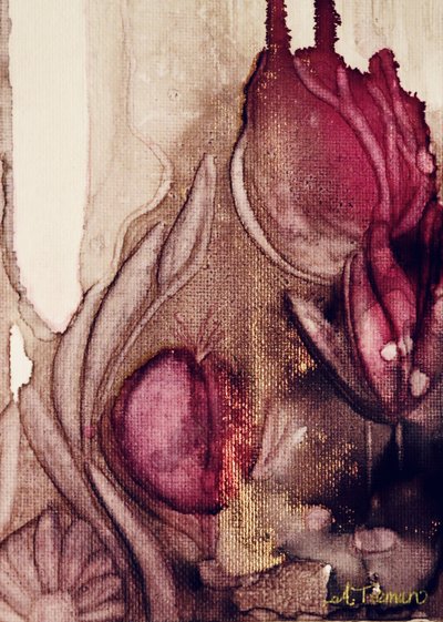 Marzycielskie złote tulipany autorstwa Amy Tieman