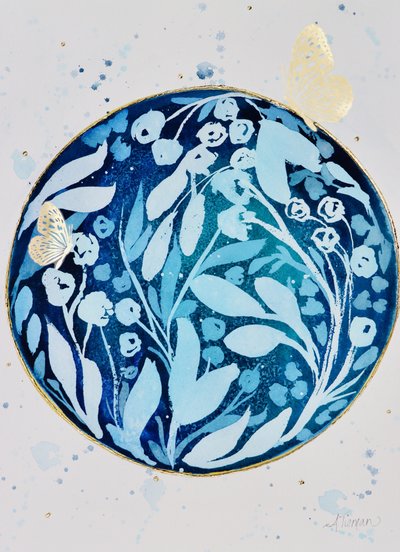 Złoty Motyl – Niebieski Ogród autorstwa Amy Tieman