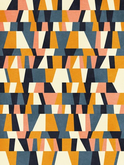 Rainbow Plus Shapes  Niebieski musztardowy 14 autorstwa Ana Rut Bre