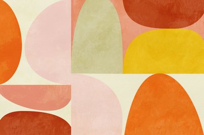 Ciepła pastelowa geometria autorstwa Ana Rut Bre