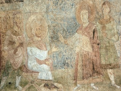 Święty Jerzy przed cesarzem Dioklecjanem autorstwa Ancient Russian frescos