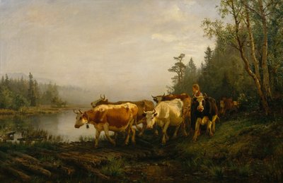 Mleczarka nad leśnym jeziorem autorstwa Anders Askevold