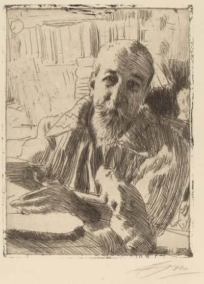 Anatole Francja, 1906. autorstwa Anders Leonard Zorn