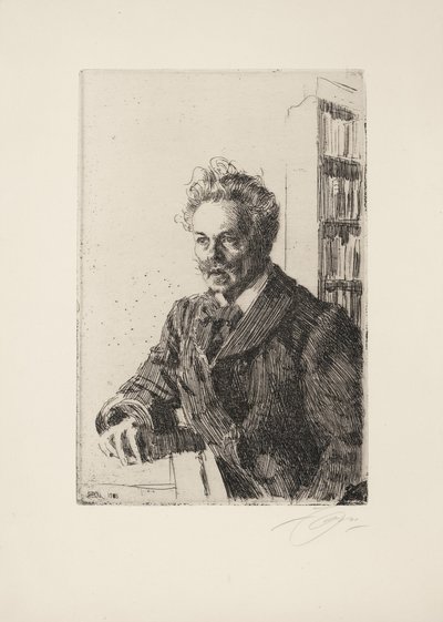 August Strindberg, 1910 autorstwa Anders Leonard Zorn