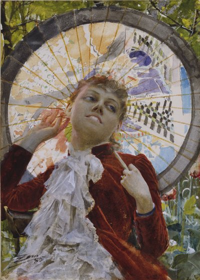 Zamki w powietrzu, 1885 (wc) autorstwa Anders Leonard Zorn