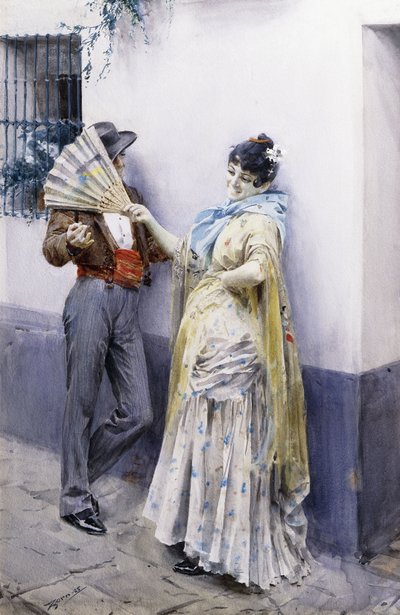Flirt, 1885 autorstwa Anders Leonard Zorn