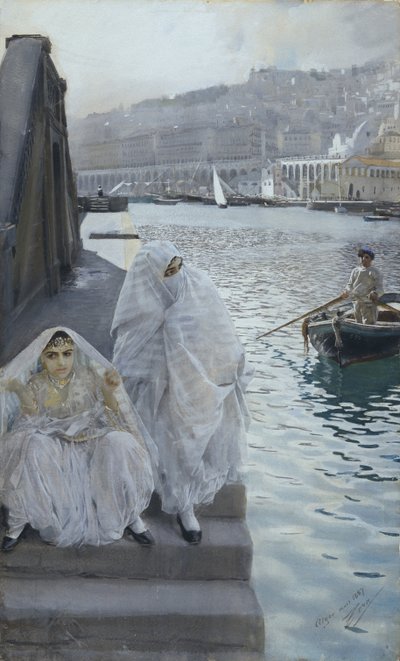 Z portu w Algierze par Zorn, Anders Leonard (1860-1920). Akwarela na papierze, rozmiar : 67x41 autorstwa Anders Leonard Zorn