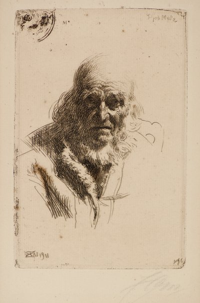 Głowa starego człowieka autorstwa Anders Leonard Zorn