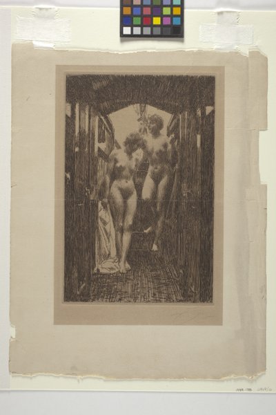 Le Cabine (akwaforta) autorstwa Anders Leonard Zorn