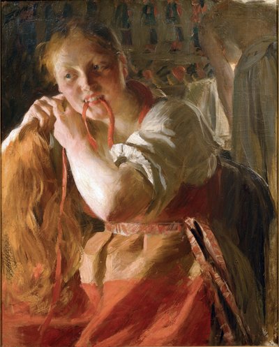 Margit par Zorn, Anders Leonard (1860-1920). Olej na płótnie, format : 78x63,7 autorstwa Anders Leonard Zorn