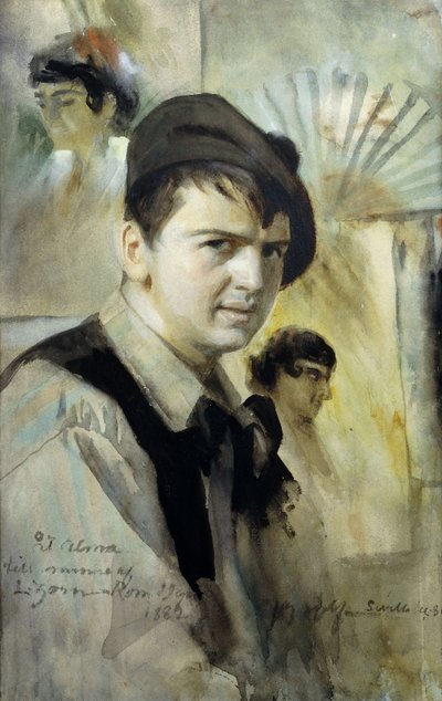 Portret artysty, 1881 autorstwa Anders Leonard Zorn