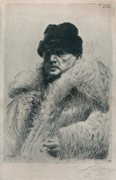 Autoportret, 1916 autorstwa Anders Leonard Zorn