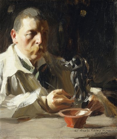 Autoportret z Faunem i Nimfą, 1895 autorstwa Anders Leonard Zorn