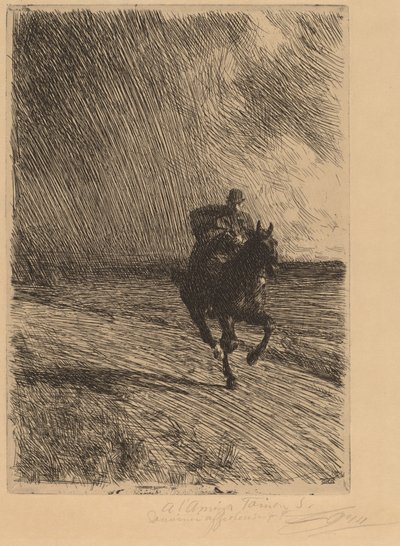 Burza Burza, 1891. autorstwa Anders Leonard Zorn