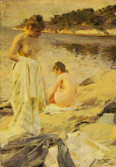 Kąpiący się, 1889 autorstwa Anders Leonard Zorn