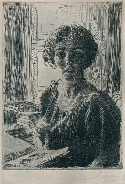 Księżniczka Małgorzata Szwedzka, 1914 autorstwa Anders Leonard Zorn